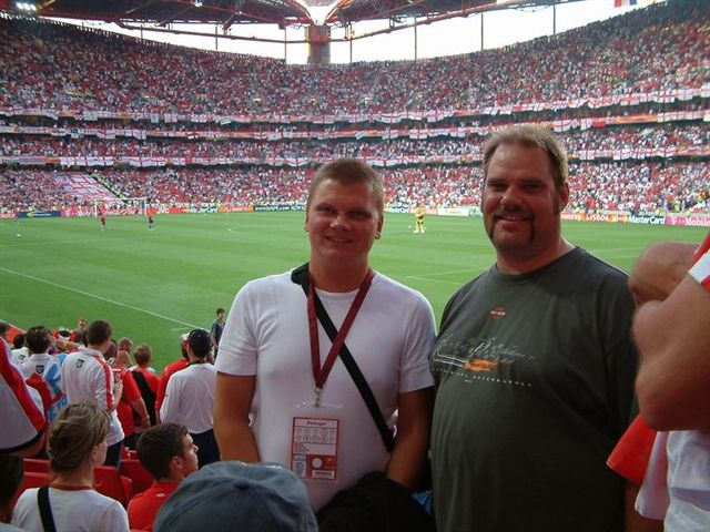 Benny and Roland during England-Croatia